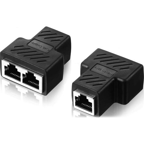 Répartiteur Téléphonique RJ11 - 1 Entrée Femelle vers 2 Sorties Femelles - Pour Ligne Fixe et Télécopieur - Crème - 1 Pièce (1/5)
