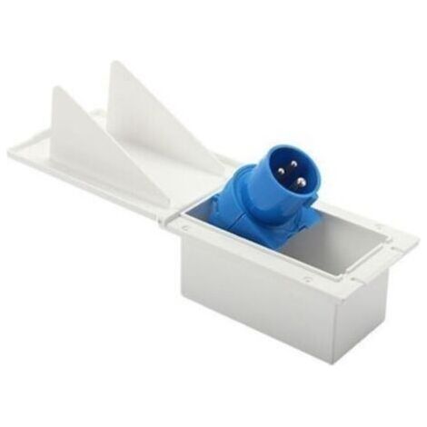 NALOOKAMIC Socle Mâle Encastrable à Fiche Orientable Socle Encastrable Cee17 Blanc