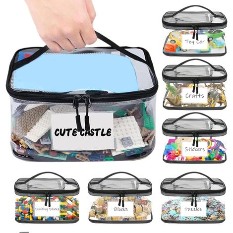 6 bolsillos organizadores transparentes e impermeables con cierre de cremallera, para el hogar, dormitorio, aula, sala de estar, coche.