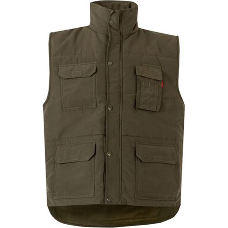 Chaleco Acolchado Multibolsillos VERDE CAZA XL