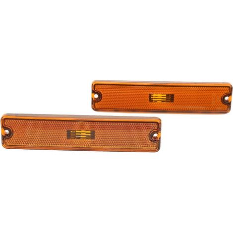 Paar Seitenmarkierungsleuchtenschirme 56001424, starke Lichtdurchlässigkeit, Ersatzteil für Jeep Wrangler YJ (1/5)