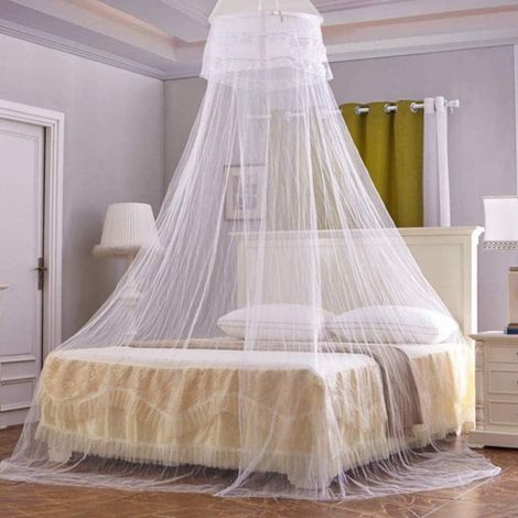 Bed Mosquito Net, Universal Mosquito Net, Suitable for Most Types of Beds, Effective Protection from Mosquitoes- White (1/5)