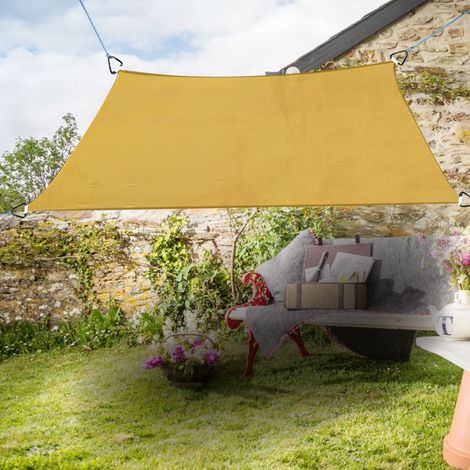 Greenbay Sun Shade Sail Garden Patio Party Sunscreen Awning Canopy 98% UV Block Square Sand 2x2m