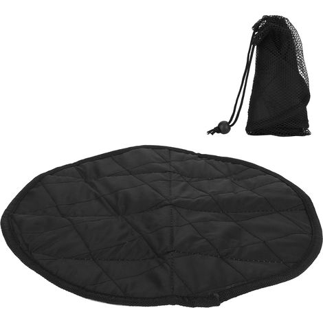 Coussin rond de jardin pour genoux, résistant à l'humidité et imperméable, idéal pour les pique-niques, noir. (1/5)