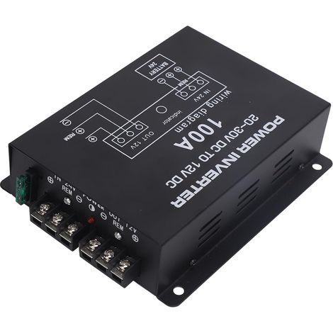 Convertisseur DC 24V à 12V 100A, Abaisseur de Tension avec Double Ventilateur, Boîtier en Métal, Protection Contre Surcharges, pour Camions, Camping-cars, Bus (1/5)