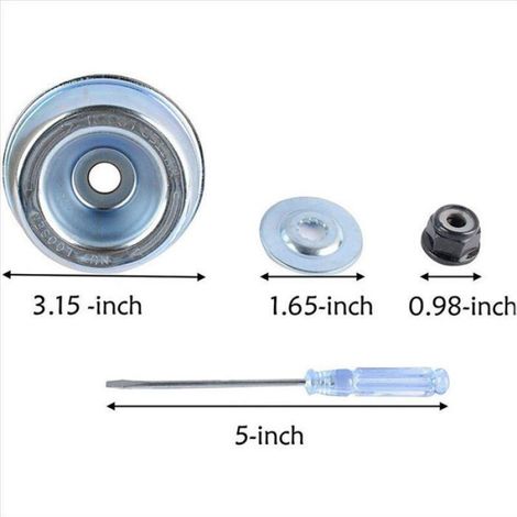 Kit de lame de débroussailleuse – Lame 3 dents en acier carbone réversible – Pour Husqvarna, Stihl, Oregon – 1 pouce/20mm (1/4)