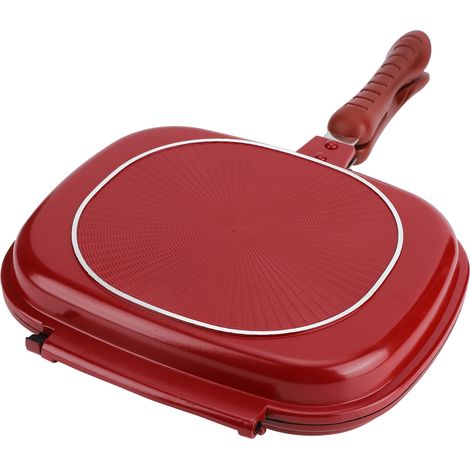 Poêle à frire double face antiadhésive Red Square 28 cm - Idéale pour le barbecue et la cuisine (1/5)