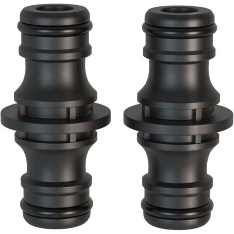 2 pièces Raccord, 1/2 pouce double fiche Pièce de raccordement pour une connexion sûre des tuyaux, connexion de deux tuyaux pour la prolongation