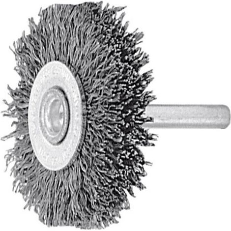 Lessmann Schaft-Rundbürste Stahldraht, vermessingt 0,25 mm, Bürsten-⌀xBesatzbreite: 50X10 mm (1/2)