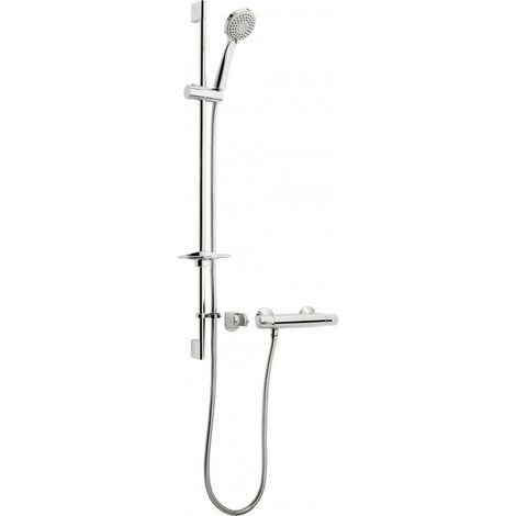 AKW Vettora Thermostatic Bar Mixer Valve with Shower Kit - Chrome (1/5)