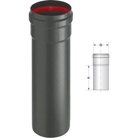 TUBO IN ACCIAIO PESANTE SMALTATO PORCELLANATO PELLET AETERNUM 8X100 (1/5)