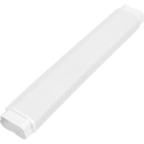 Gaine flexible droite 435, cache-tube décoratif en PVC pour climatiseur extérieur, protection tuyau cuivre, habillage gaine AC, kit de revêtement résistant aux intempéries (1/5)