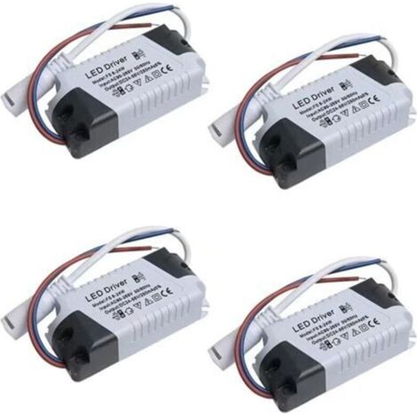 Lot de 4 pilotes LED 8-24 W, alimentation à intensité variable, transformateur étanche pour éclairage LED (1/4)