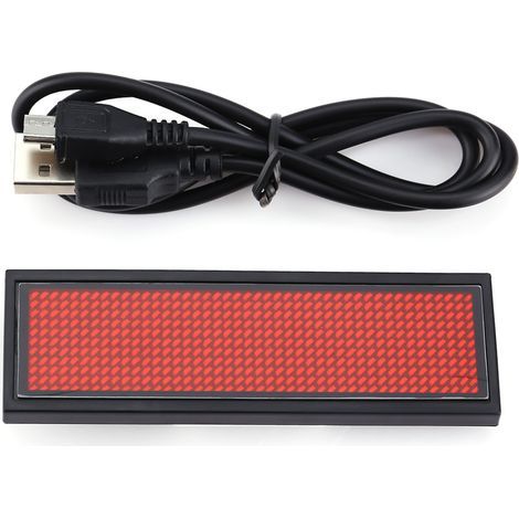 Namensschild, 93 x 30,5 mm, LED-Anzeige, praktisches rotes Panel/Namensschild/Nachricht für Win7/Vista/XP/2000/98, Krankenhäuser, Einkaufszentren, Flughäfen (1/5)