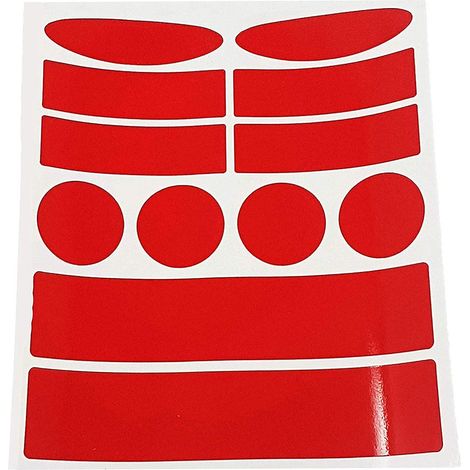 Kit Adesivi Rifrangenti per Bici, 14 x 16 cm - Colore: ROSSO