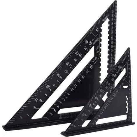 Équerre Triangle Règle d'Angle en Alliage d'Aluminium - - Outil de Mesure de Haute Précision (1/3)