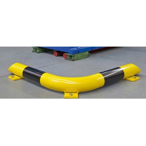 Moravia Eckrammschutz-Balken schwarz/gelb Rundrohr 76 x 3,0 mm Seitenlänge 638 mm