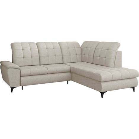 Canapé d'angle Sanford 101, Neve 03, Fonction de couchage, Boîte de literie, 271x212x104cm, 0 (1/5)