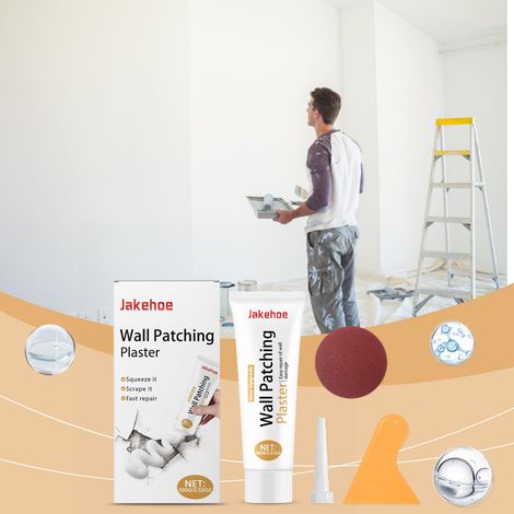 Kit de traitement mural pour éliminer et recouvrir les trous et la peinture écaillée - 100 g + grattoir + papier de verre. (1/5)