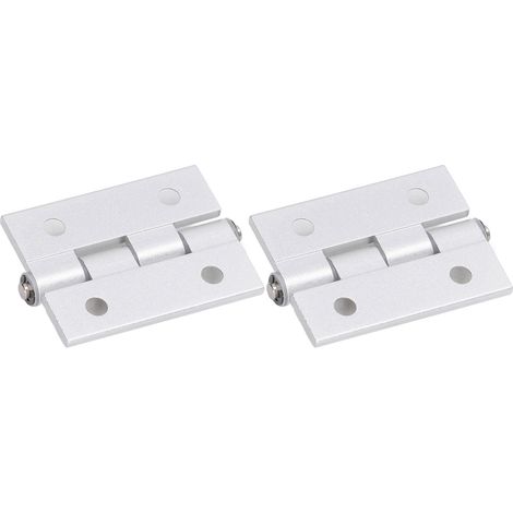 Charnière pliante en profilé aluminium HHPSN6 en 2 pièces, douille en résine et axe. (1/5)