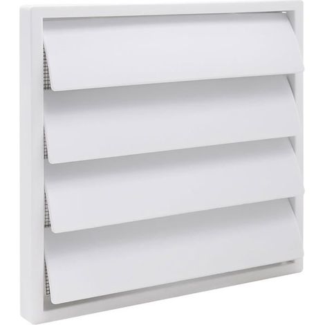 Grille de ventilation 1 unité ABS blanc Clapet anti-retour Salle de bain/Cuisine 175 x 175 mm (1/5)