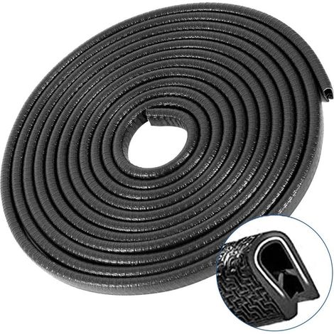 10M Protections Bord Portière de Voiture en Forme de U Protecteur pour La Porte de Voiture en Caoutchouc Anti-Collision Protéger (Noir) (1/4)