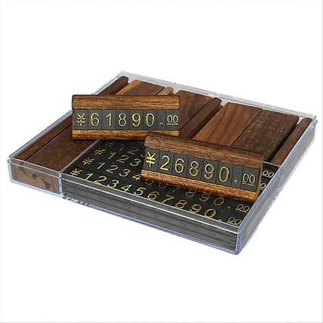 10 Sets/Box Mini Kombinierte Zahlenwürfel Preisschilder Schmuck Verstellbar, B (1/5)