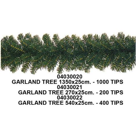 Festone natalizio in pino verde 540x25 cm - decorazione addobbo natale