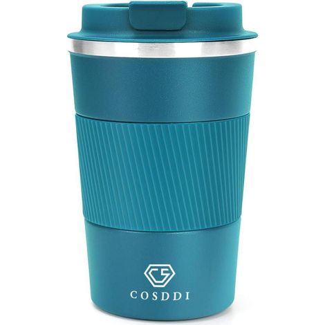 CS COSDDI Thermobecher Isolierbecher Travel Mug 13oz Edelstahl Vakuum (1/5)