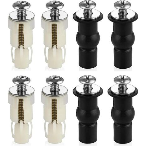 4 Pcs Abattant WC Fixations Charnières, Vis D'expansion pour Couvercle de Toilette Fixation Abattant WC Vis pour Lunette Toilette En (1/4)