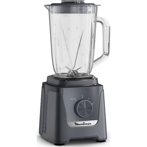 Blender Blendforce-600 W - 1,25 L Utile - 2 Vitesses + Pulse - 6 Lames - Glace Pilã©e - Gris - Gpe Seb France - Moulinex (1/4)