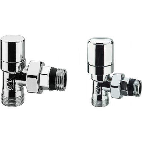 Arteclima - Valvola Termo + Detentore 1/2" A Squadra Per Rame/Multistrato - Colore: Cromo lucido