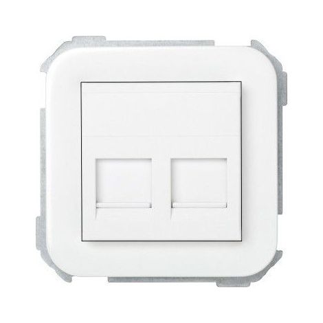 Abdeckung für 2 RJ AMP-Stecker weiß Simon 31089-60