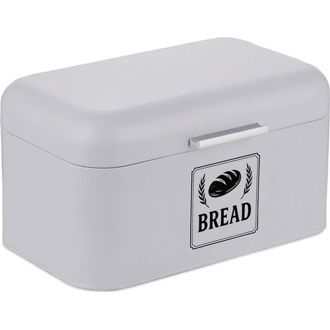 Panera metálica retro con tapa - Almacenamiento compacto