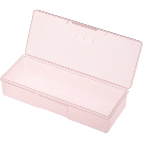 Irovami Boîte de rangement rectangulaire pour ongles, étui vide en plastique pour pinces à épiler, coupe-ongles, brosses à ongles, repousse-cuticules et outils de nail art (1/5)