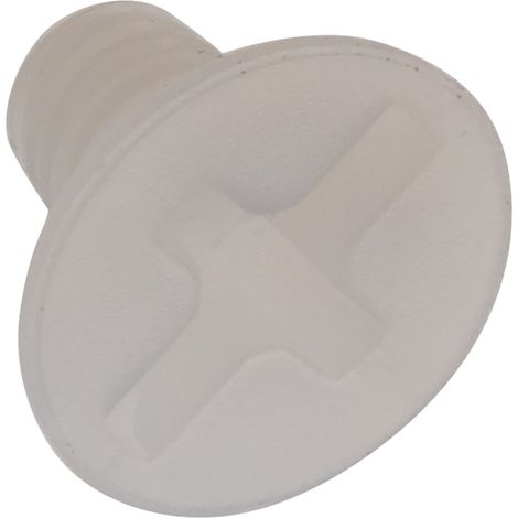 Vis à métaux RS PRO M4 à tête Fraisée fendue en Nylon, 6mm ( Prix pour Sachet de 100 )