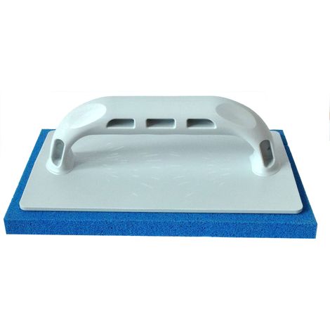 FRATTAZZO IN GOMMA MANICO IN PLASTICA Col. Blu (a grana fine) cm. 14x22