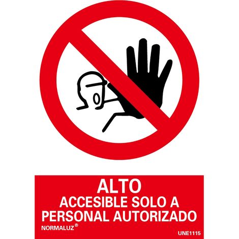 Señal prohibido paso solo personal autorizado rd40006