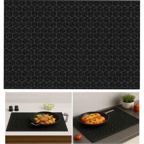 Tappetino in silicone per piani cottura a induzione 52 x 78 cm – Tappetino protettivo per piano cottura a induzione resistente al calore, antiscivolo, antigraffio, riutilizzabile, facile da pulire.