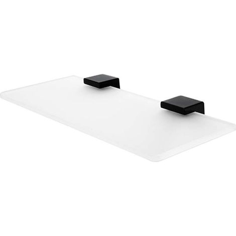 Nimco Kibo - Ablage, Länge 30 cm, Milchglas/Schwarz matt Ki-14091B-30-90