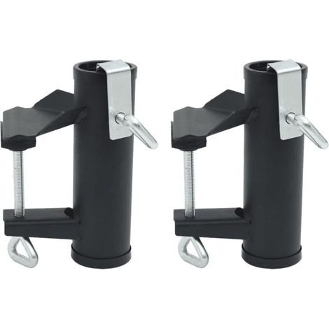 CSPARKV Pinces à Parasol pour Balcon 2 pcs 25-38 mm Acier,Accessoires pour parasols & voiles d'ombrage,0.82KG-4003383 (1/4)