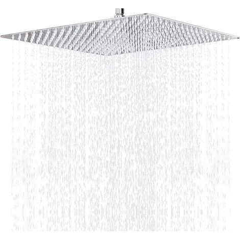 Hochdruck-Duschkopf, quadratisches Design, Edelstahl, 16 Zoll (1/4)