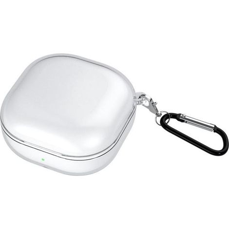 Hartschalenetui kompatibel mit Samsung Galaxy Buds Pro 2, transparente Schutzhülle mit Schlüsselanhänger, kabelloser Ladestation, selbstklebende Schutzhülle (1/5)