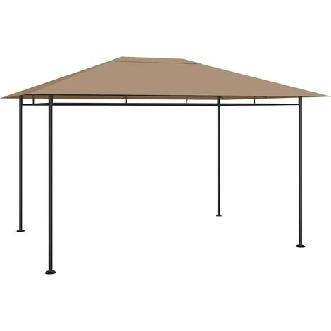 vidaXL Gazebo 384x281x270 cm Taupe 180 g/m虏 (1/5)