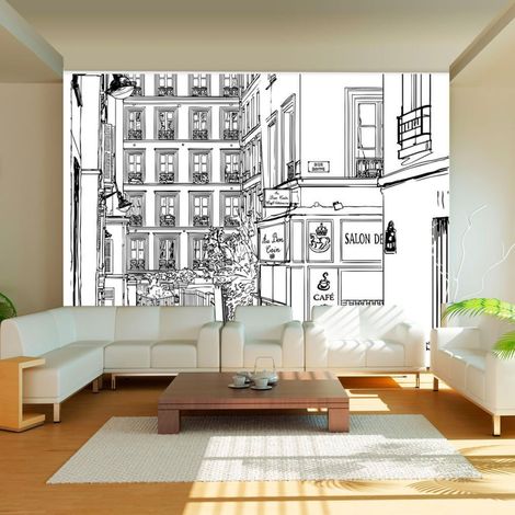 Papier peint une promenade dans les rues parisiennes - 300 x 230 cm (1/4)