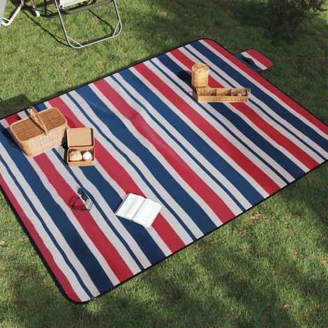 Faltbare Picknickdecke 200x150 cm aus Samt (1/5)