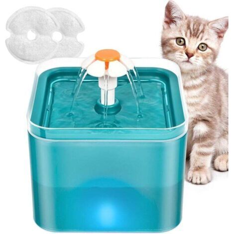 2L Cat Water Fountain, Ultra Quiet with LED Lights, Multiple Filtration, Three Water Flow Modes (Green) XXW (1/4)