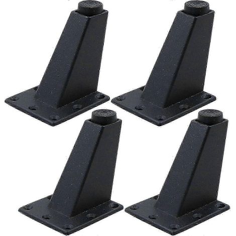 Ces pieds de meubles conviennent aux meubles TV, tables basses, armoires et autres meubles. Réglables en hauteur, ils sont vendus par lot de 4 et mesurent 8 x 7 x 6 cm. Ils sont robustes et durables. (1/5)