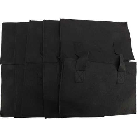 5 lot tissu Raised jardin lit carré jardin fleur Grow sac légume plantation sac jardinière pot avec poignées pour (1/5)