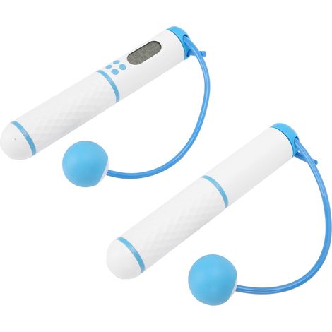Corde à sauter électronique avec comptage, équipement de sport et de fitness (blanc et noir) (1/5)
